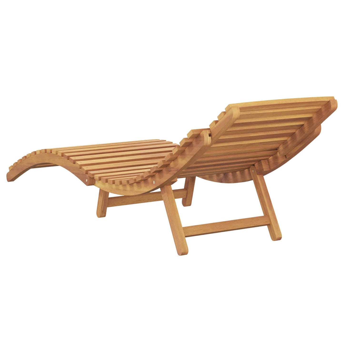 vidaXL Sun Lounger Brown 198 x 55 x 58.5 cm Solid Teak Wood
