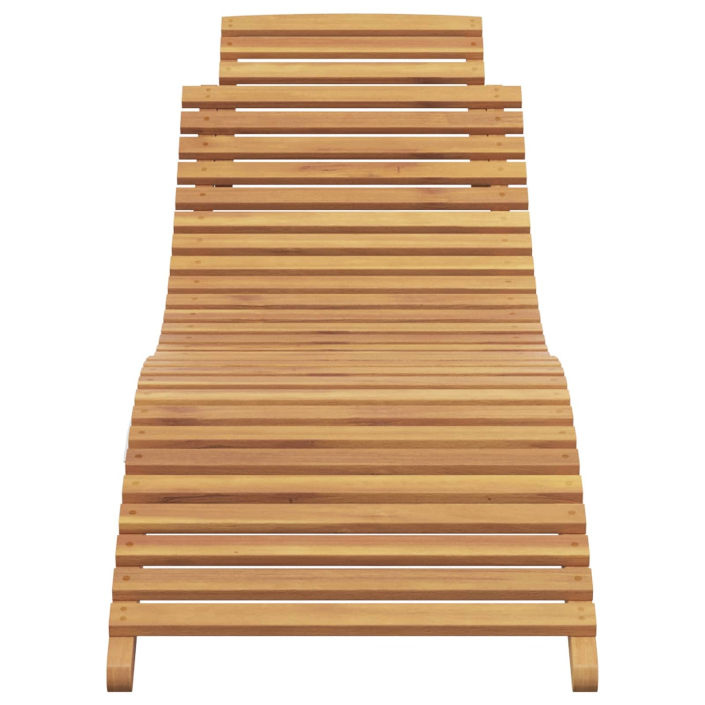 vidaXL Sun Lounger Brown 198 x 55 x 58.5 cm Solid Teak Wood