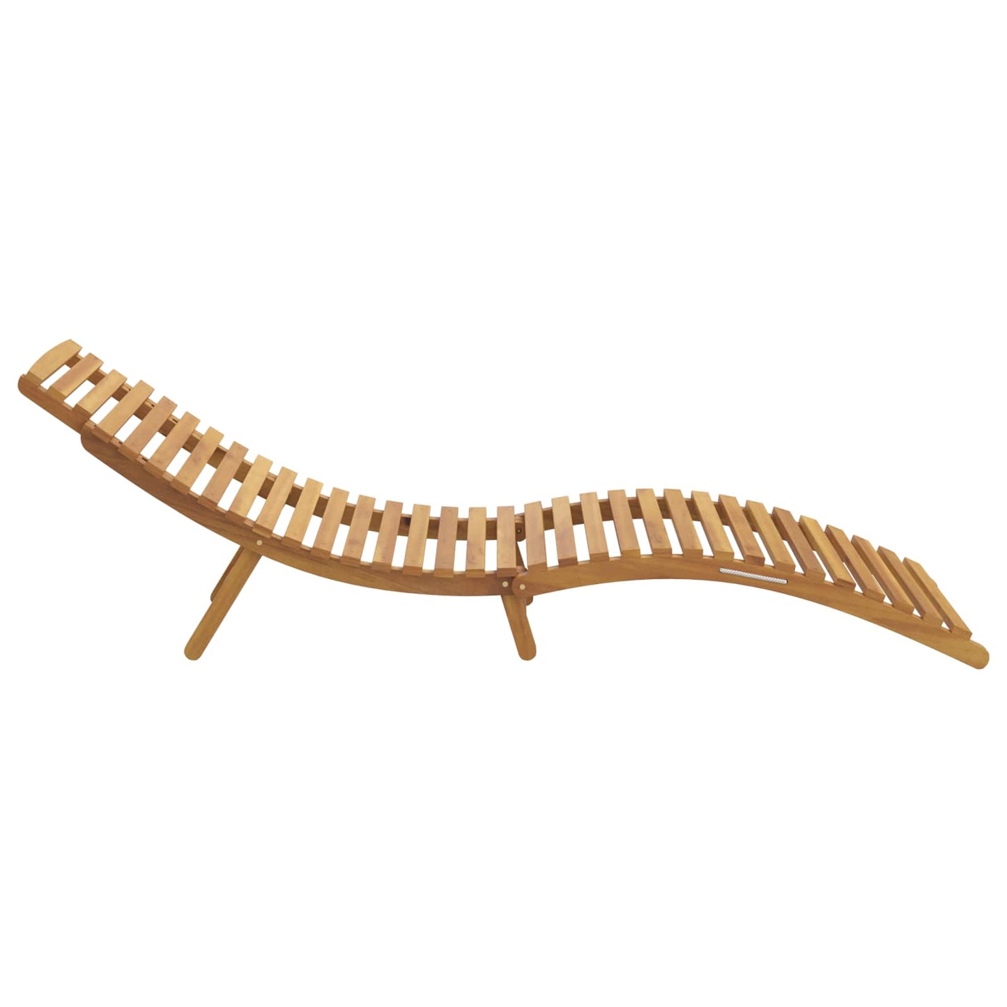 vidaXL Sun Lounger Brown 198 x 55 x 58.5 cm Solid Teak Wood