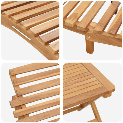 vidaXL Sun Lounger 2 pcs Brown 198 x 55 x 58.5 cm Solid Teak Wood