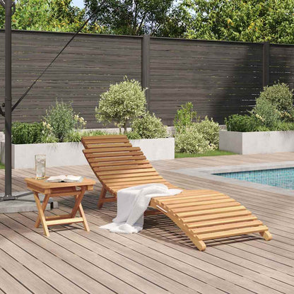 vidaXL Sun Lounger 2 pcs Brown 198 x 55 x 58.5 cm Solid Teak Wood