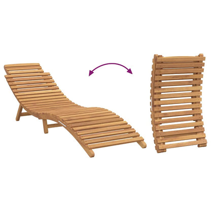 vidaXL Sun Lounger 2 pcs Brown 198 x 55 x 58.5 cm Solid Teak Wood