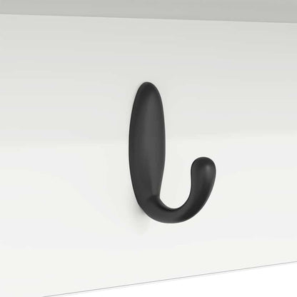 vidaXL Wall-Mounted Coat Rack White 50 x 16 x 26 cm Engineered wood