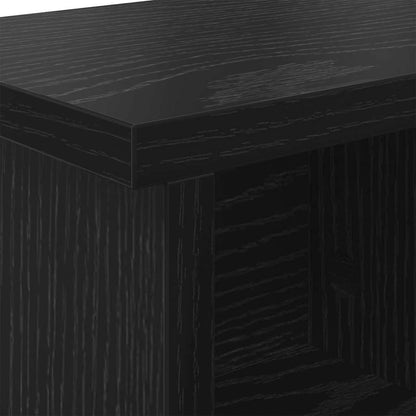 vidaXL Wall-Mounted Coat Rack with Shelf Black Oak 50 x 16 x 26 cm