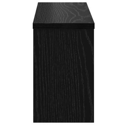 vidaXL Wall-Mounted Coat Rack with Shelf Black Oak 50 x 16 x 26 cm