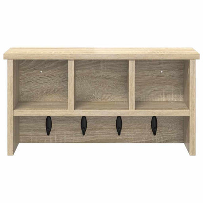 vidaXL Wall-Mounted Coat Rack with Shelf Sonoma Oak 50 x 16 x 26 cm