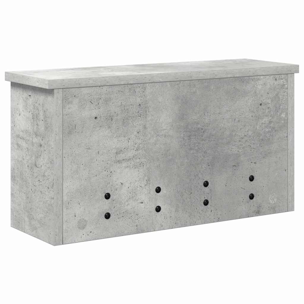 vidaXL Wall-Mounted Coat Rack with Shelf Concrete Grey 50 x 16 x 26 cm