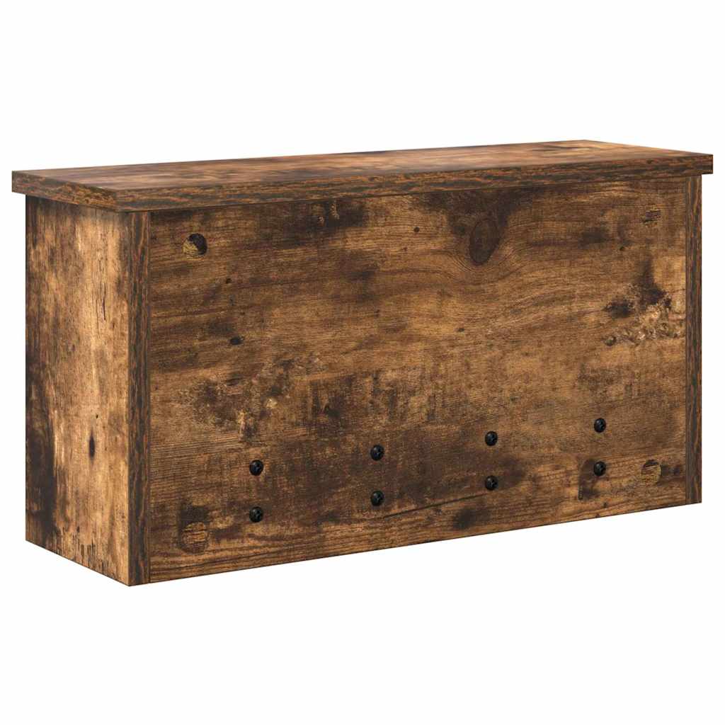 vidaXL Wall-Mounted Coat Rack with Shelf Smoked Oak 50 x 16 x 26 cm