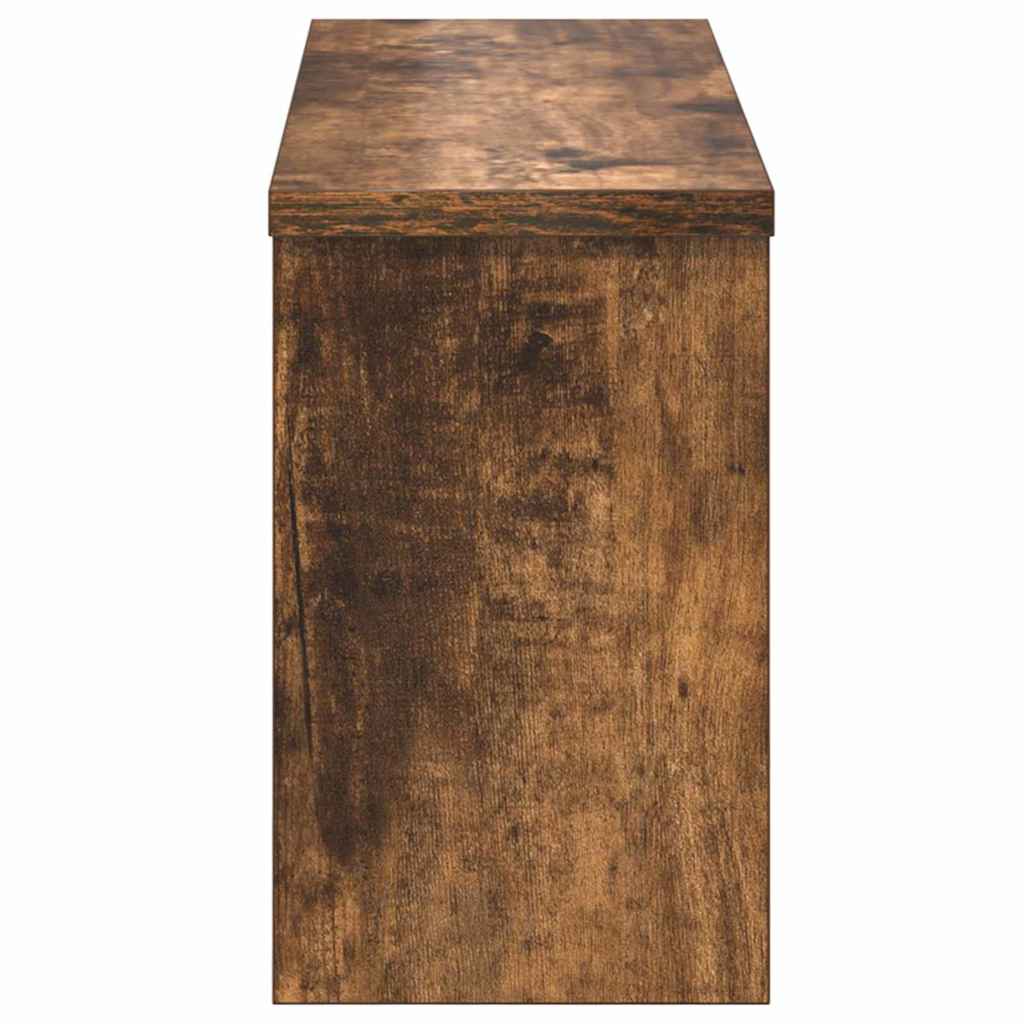 vidaXL Wall-Mounted Coat Rack with Shelf Smoked Oak 50 x 16 x 26 cm