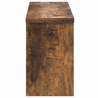 vidaXL Wall-Mounted Coat Rack with Shelf Smoked Oak 50 x 16 x 26 cm