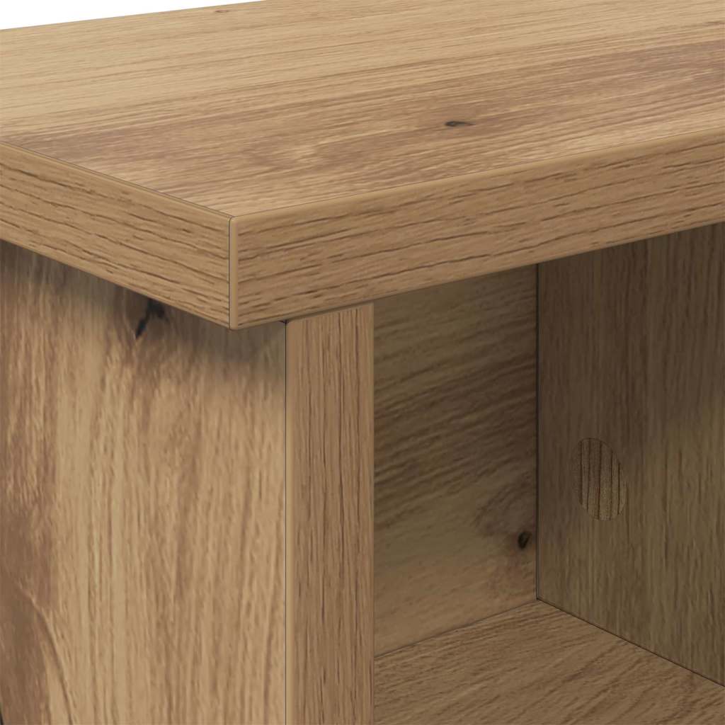 vidaXL Wall-Mounted Coat Rack with Shelf Artisan Oak 50 x 16 x 26 cm