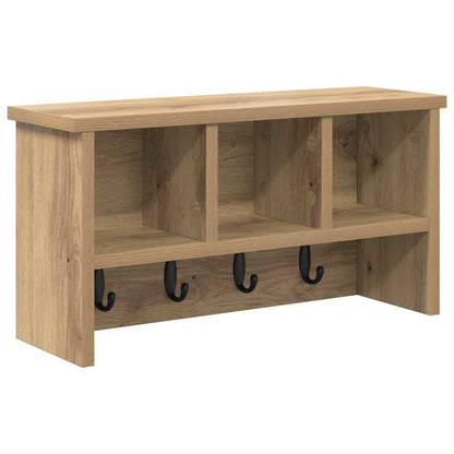 vidaXL Wall-Mounted Coat Rack Wall-Mounted Artisan Oak 50 x 16 x 26 cm