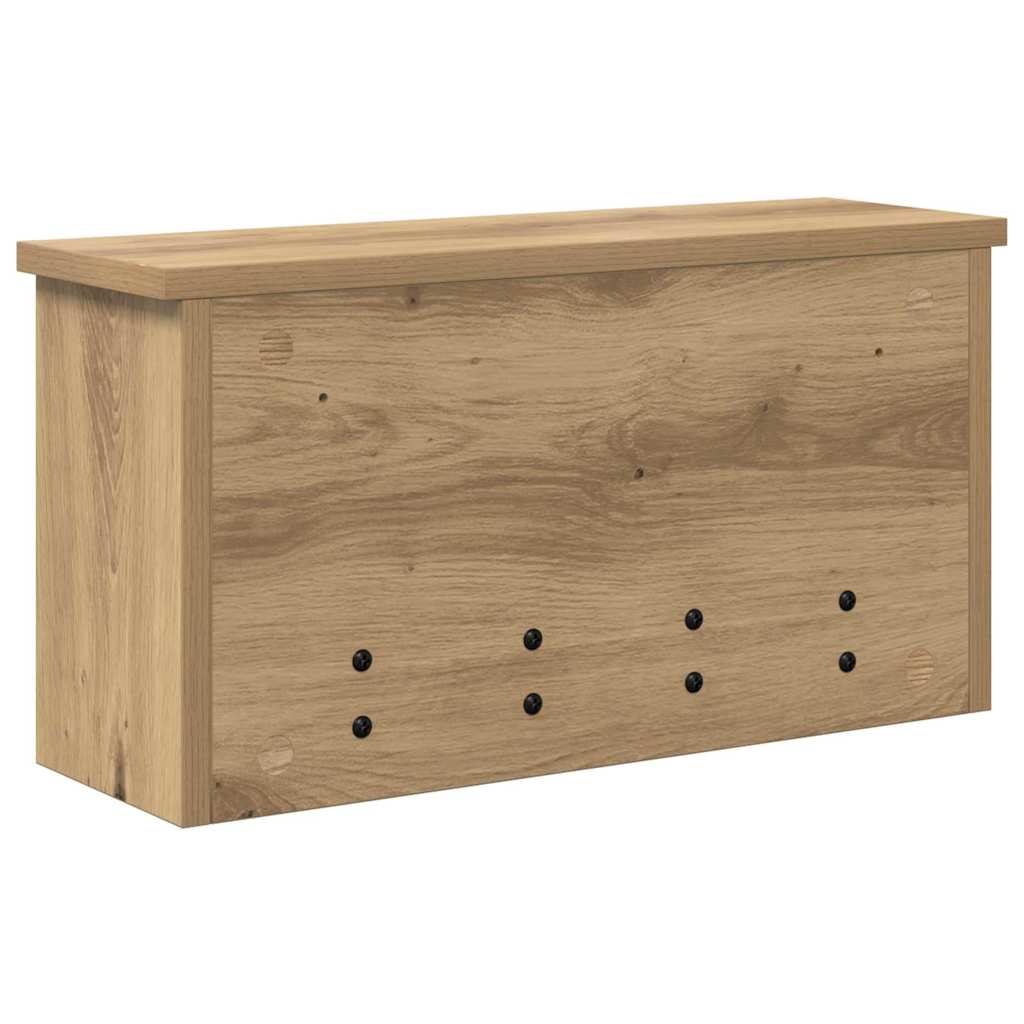 vidaXL Wall-Mounted Coat Rack with Shelf Artisan Oak 50 x 16 x 26 cm