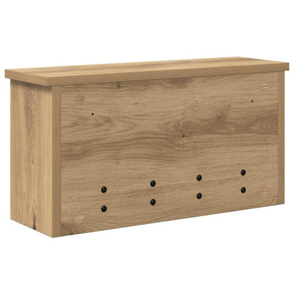 vidaXL Wall-Mounted Coat Rack with Shelf Artisan Oak 50 x 16 x 26 cm