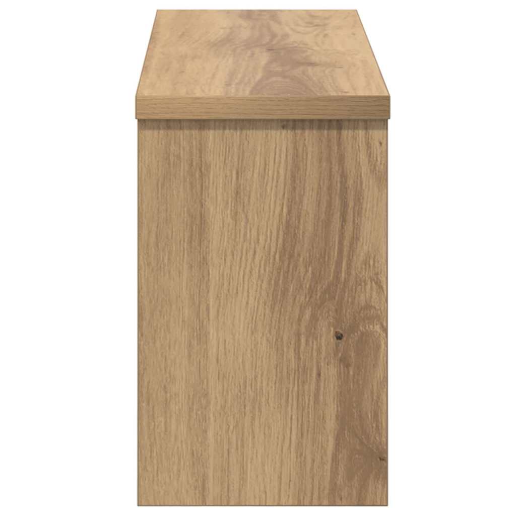 vidaXL Wall-Mounted Coat Rack with Shelf Artisan Oak 50 x 16 x 26 cm
