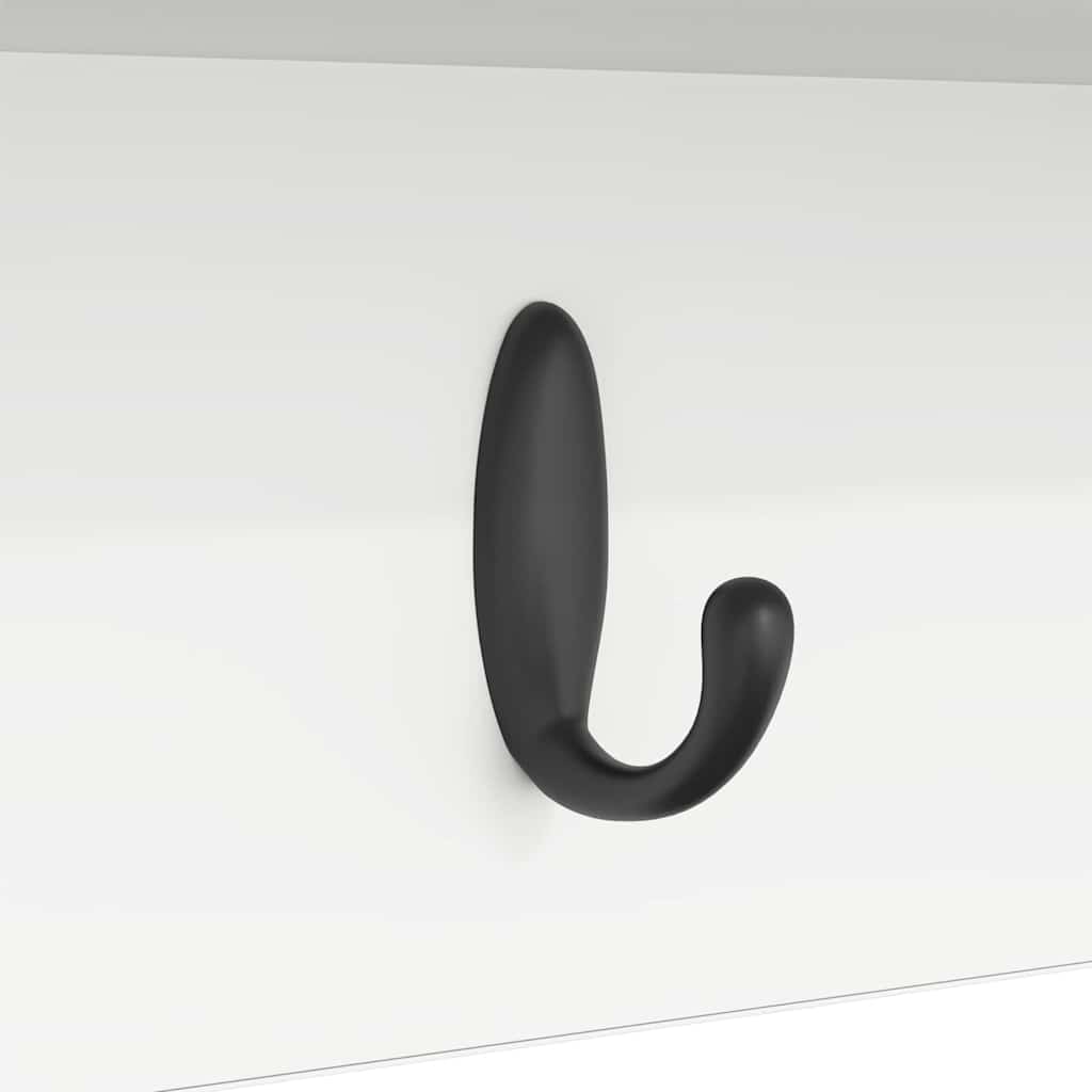 vidaXL Wall-Mounted Coat Rack White 75 x 16 x 26 cm Engineered wood