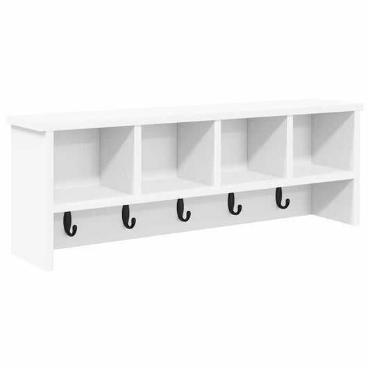 vidaXL Wall-Mounted Coat Rack White 75 x 16 x 26 cm Engineered wood