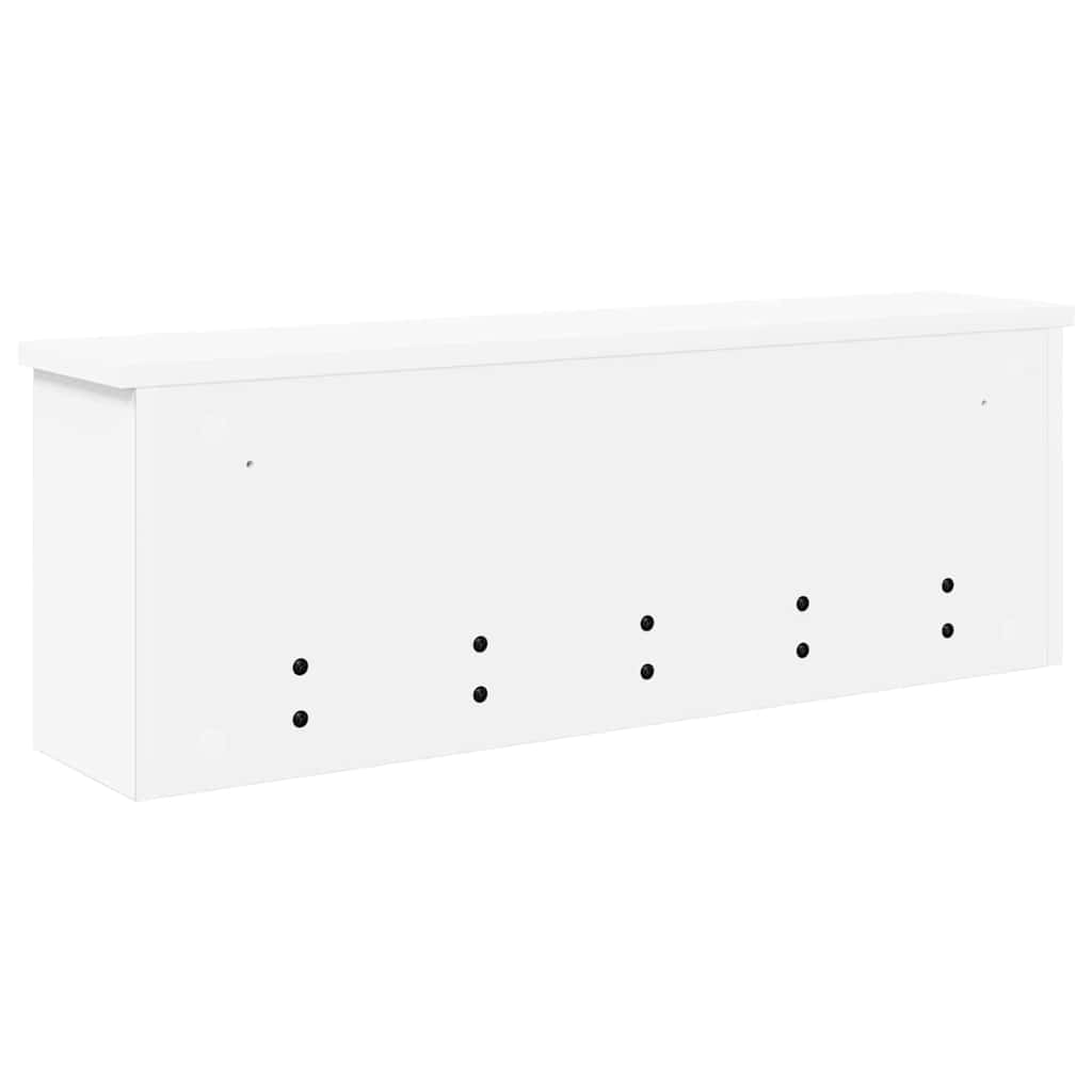 vidaXL Wall-Mounted Coat Rack White 75 x 16 x 26 cm Engineered wood