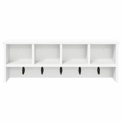 vidaXL Wall-Mounted Coat Rack White 75 x 16 x 26 cm Engineered wood