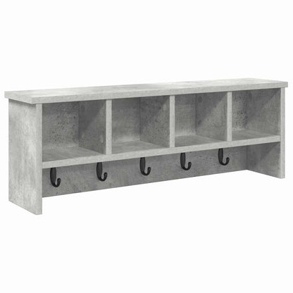 vidaXL Wall-Mounted Coat Rack with Shelf Concrete Grey 75 x 16 x 26 cm