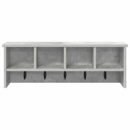 vidaXL Wall-Mounted Coat Rack with Shelf Concrete Grey 75 x 16 x 26 cm