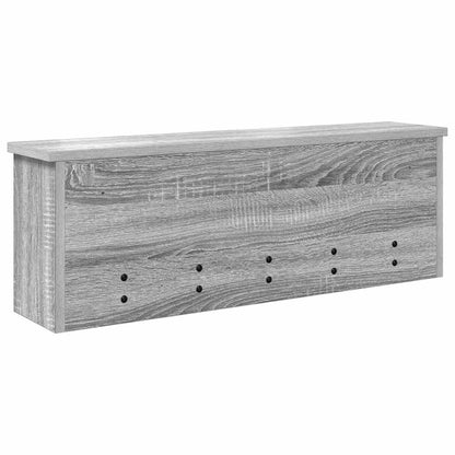 vidaXL Wall-Mounted Coat Rack with Shelf Grey Sonoma 75 x 16 x 26 cm
