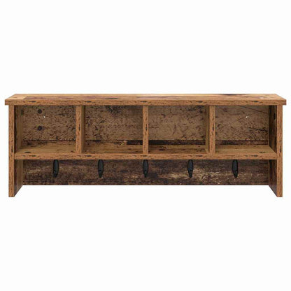 vidaXL Wall-Mounted Coat Rack Old Wood 75 x 16 x 26 cm Engineered wood