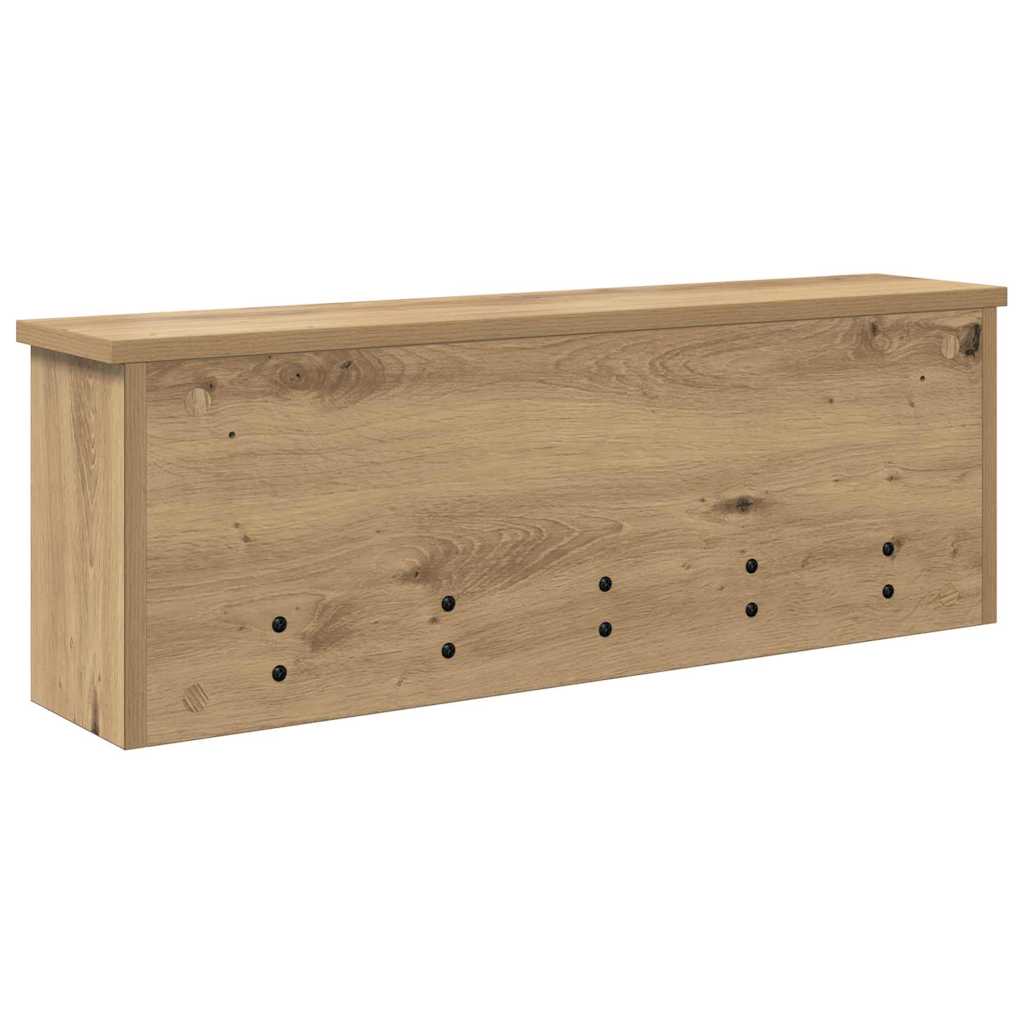 vidaXL Wall-Mounted Coat Rack with Shelf Artisan Oak 75 x 16 x 26 cm