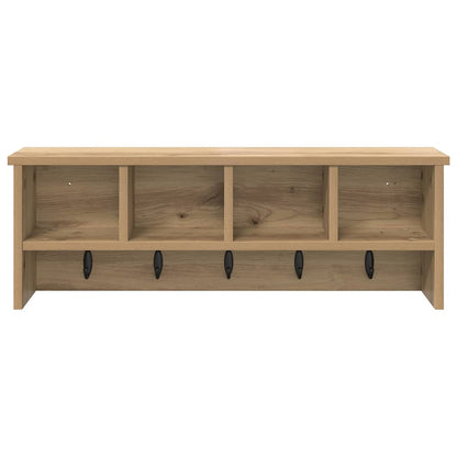vidaXL Wall-Mounted Coat Rack with Shelf Artisan Oak 75 x 16 x 26 cm