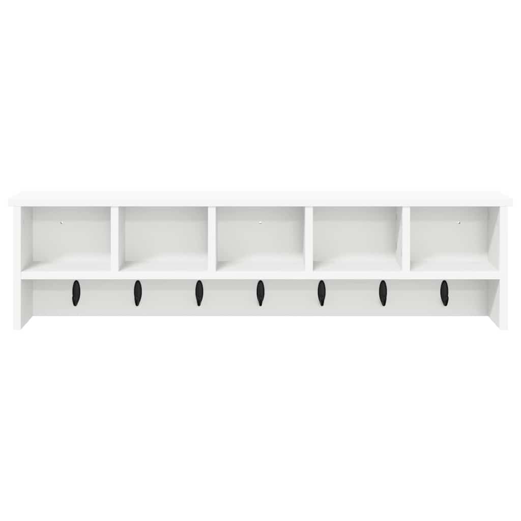 vidaXL Wall-Mounted Coat Rack White 100 x 16 x 26 cm Engineered wood