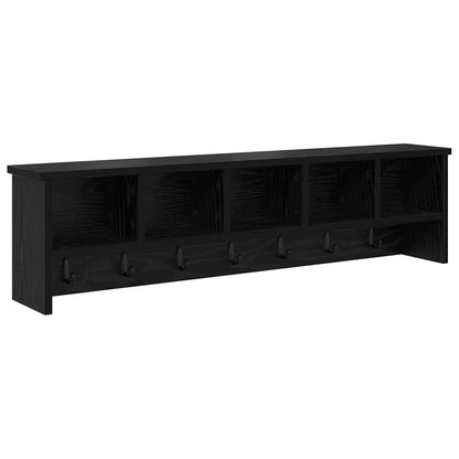vidaXL Wall-Mounted Coat Rack with Shelf Black Oak 100 x 16 x 26 cm