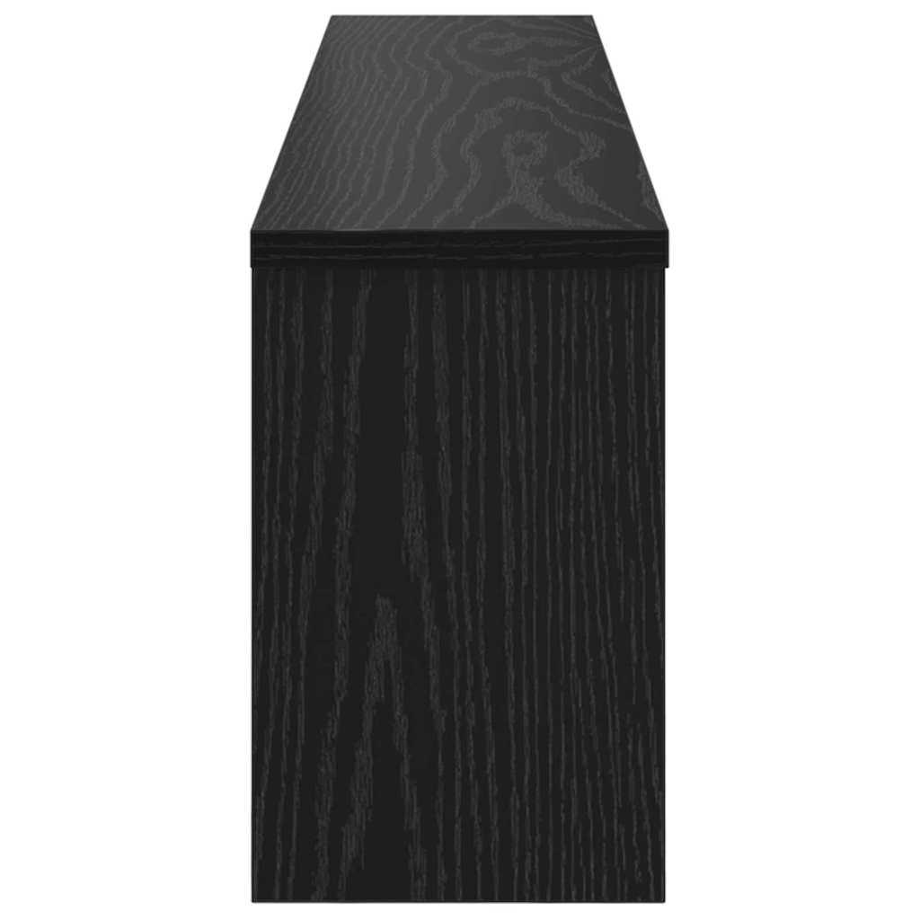 vidaXL Wall-Mounted Coat Rack with Shelf Black Oak 100 x 16 x 26 cm