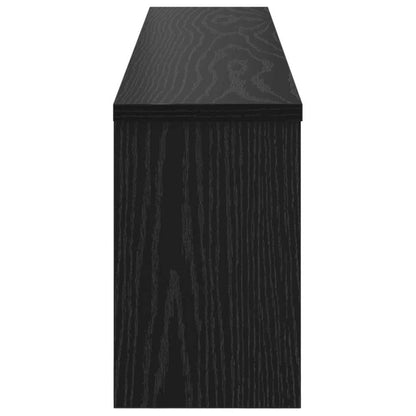 vidaXL Wall-Mounted Coat Rack with Shelf Black Oak 100 x 16 x 26 cm