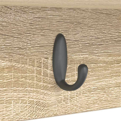 vidaXL Wall-Mounted Coat Rack with Shelf Sonoma Oak 100 x 16 x 26 cm