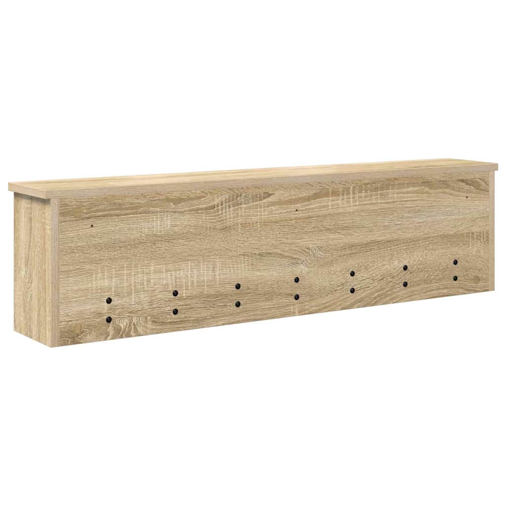 vidaXL Wall-Mounted Coat Rack with Shelf Sonoma Oak 100 x 16 x 26 cm