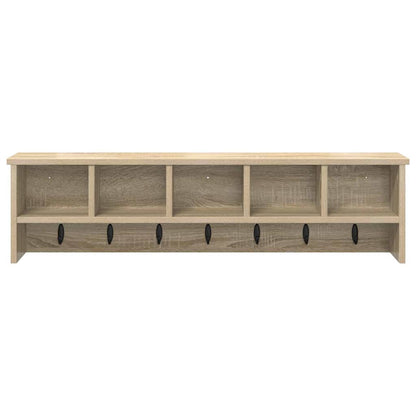 vidaXL Wall-Mounted Coat Rack with Shelf Sonoma Oak 100 x 16 x 26 cm