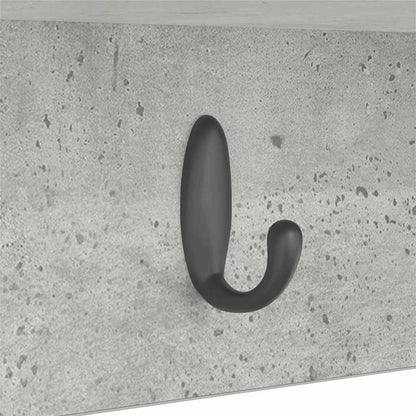 vidaXL Wall-Mounted Coat Rack Concrete Grey 100 x 16 x 26 cm