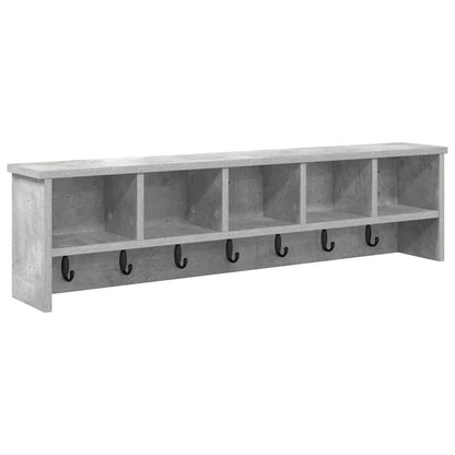 vidaXL Wall-Mounted Coat Rack Concrete Grey 100 x 16 x 26 cm