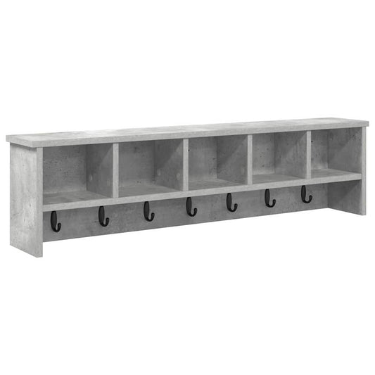 vidaXL Wall-Mounted Coat Rack Concrete Grey 100 x 16 x 26 cm
