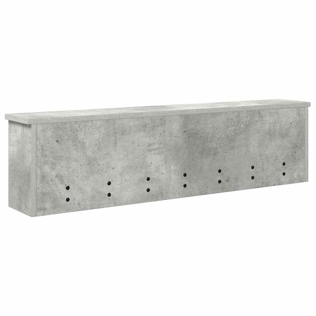 vidaXL Wall-Mounted Coat Rack Concrete Grey 100 x 16 x 26 cm