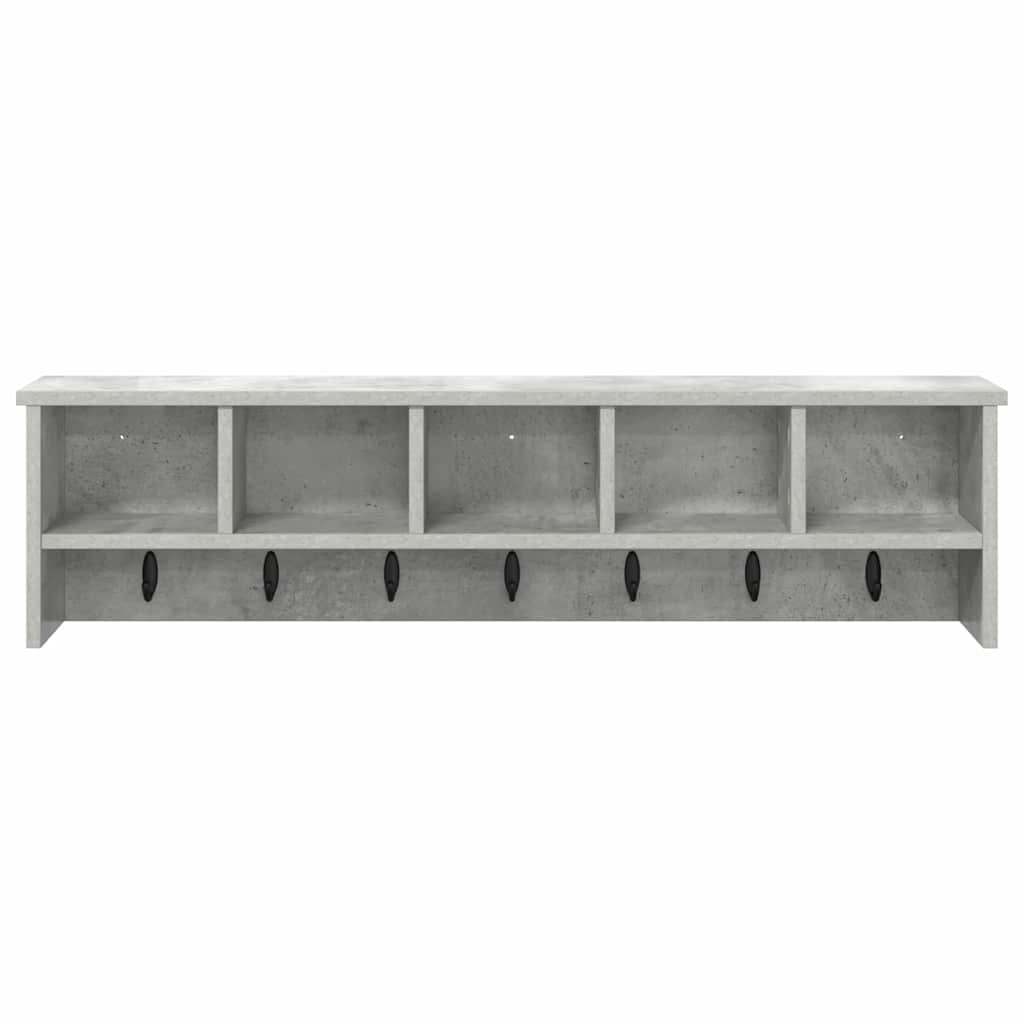 vidaXL Wall-Mounted Coat Rack Concrete Grey 100 x 16 x 26 cm