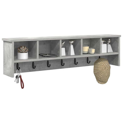 vidaXL Wall-Mounted Coat Rack Concrete Grey 100 x 16 x 26 cm