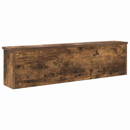 vidaXL Wall-Mounted Coat Rack with Shelf Smoked Oak 100 x 16 x 26 cm