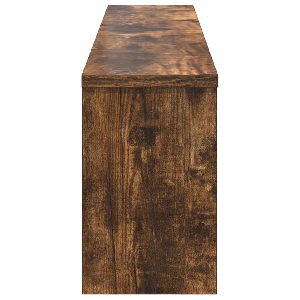 vidaXL Wall-Mounted Coat Rack with Shelf Smoked Oak 100 x 16 x 26 cm