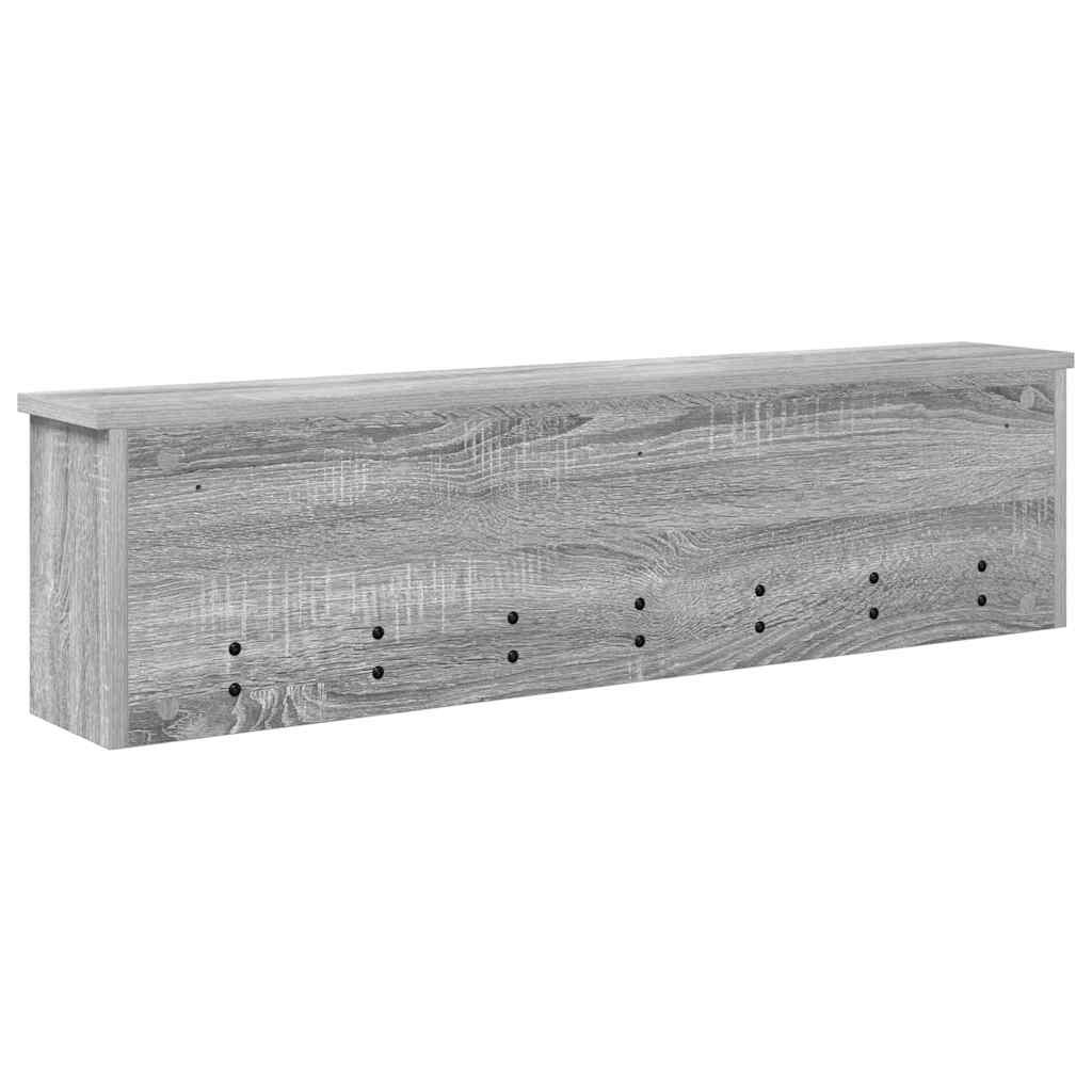 vidaXL Wall-Mounted Coat Rack with Shelf Grey Sonoma 100 x 16 x 26 cm