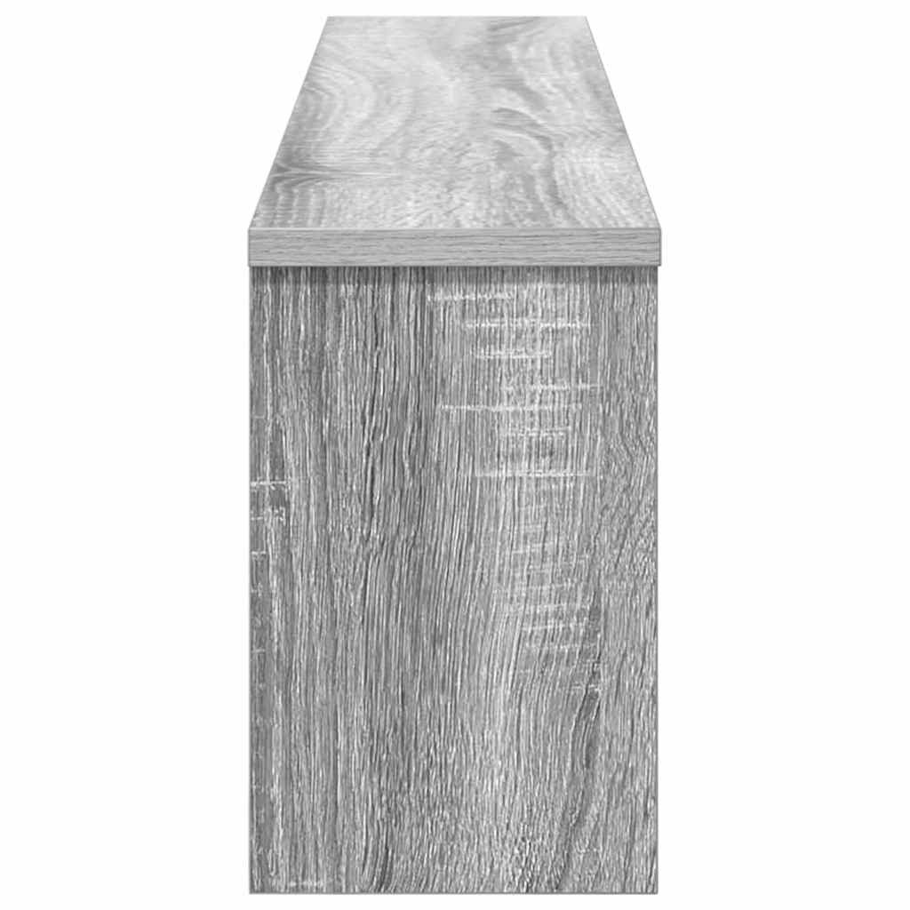 vidaXL Wall-Mounted Coat Rack with Shelf Grey Sonoma 100 x 16 x 26 cm