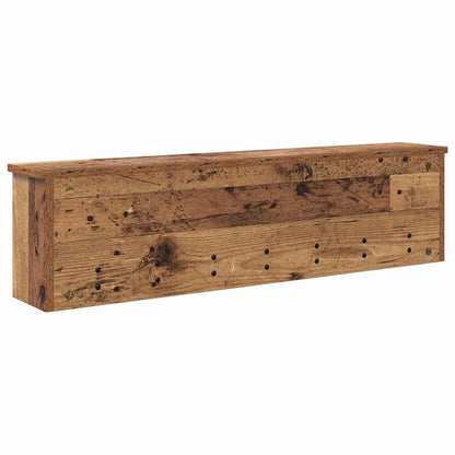 vidaXL Wall-Mounted Coat Rack with Shelf Old Wood 100 x 16 x 26 cm