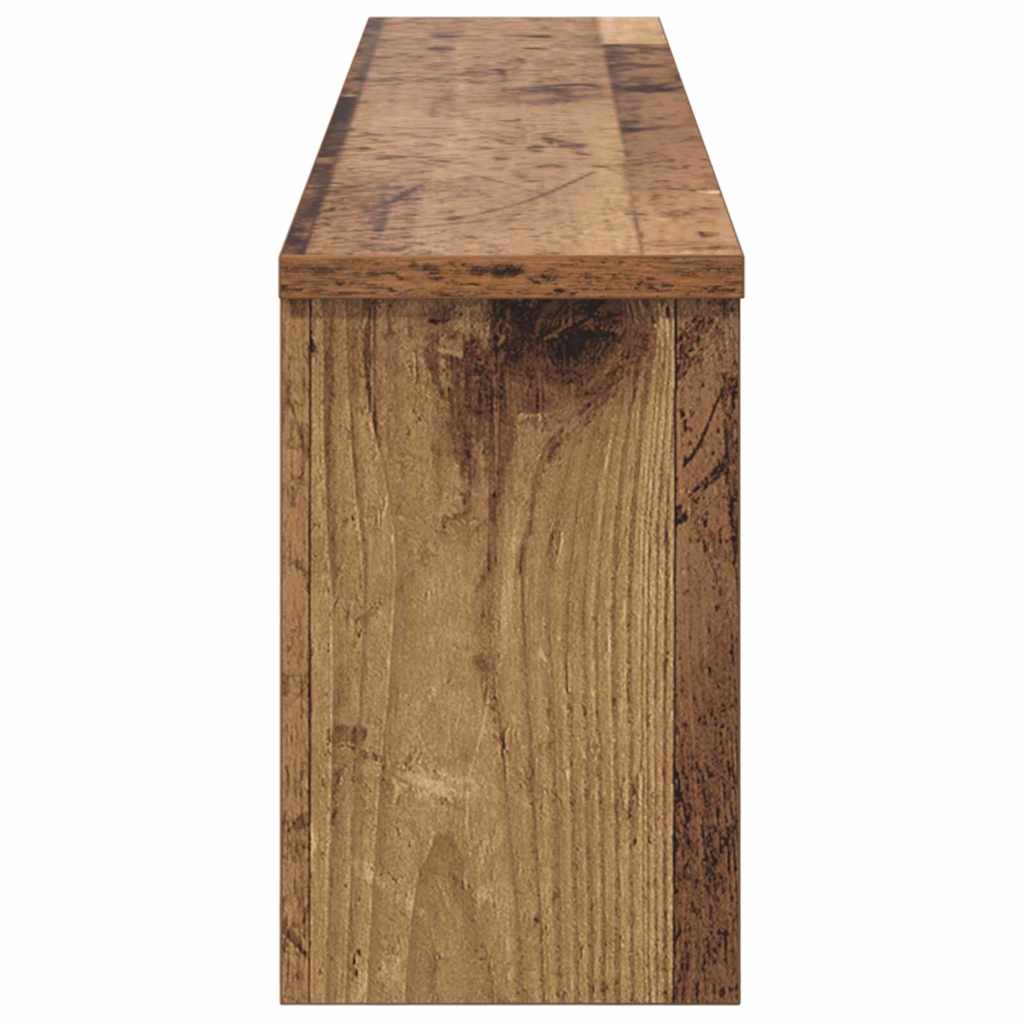 vidaXL Wall-Mounted Coat Rack with Shelf Old Wood 100 x 16 x 26 cm