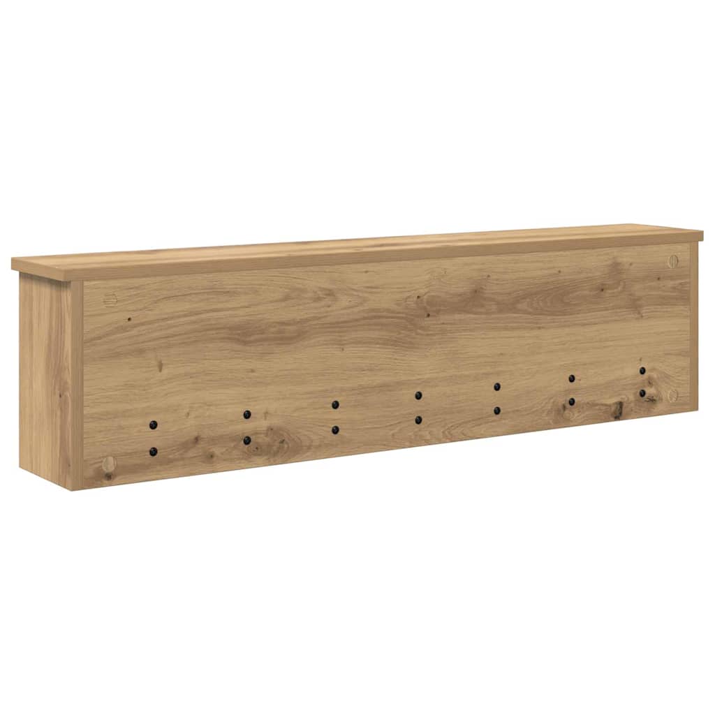 vidaXL Wall-Mounted Coat Rack Wall-Mounted Artisan Oak Engineered wood