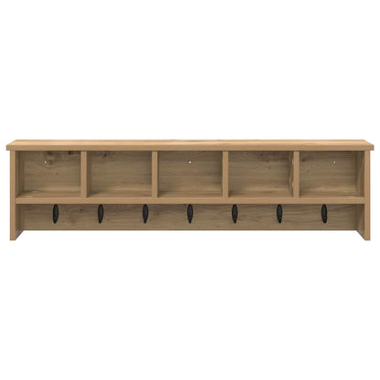 vidaXL Wall-Mounted Coat Rack with Shelf Artisan Oak 100 x 16 x 26 cm